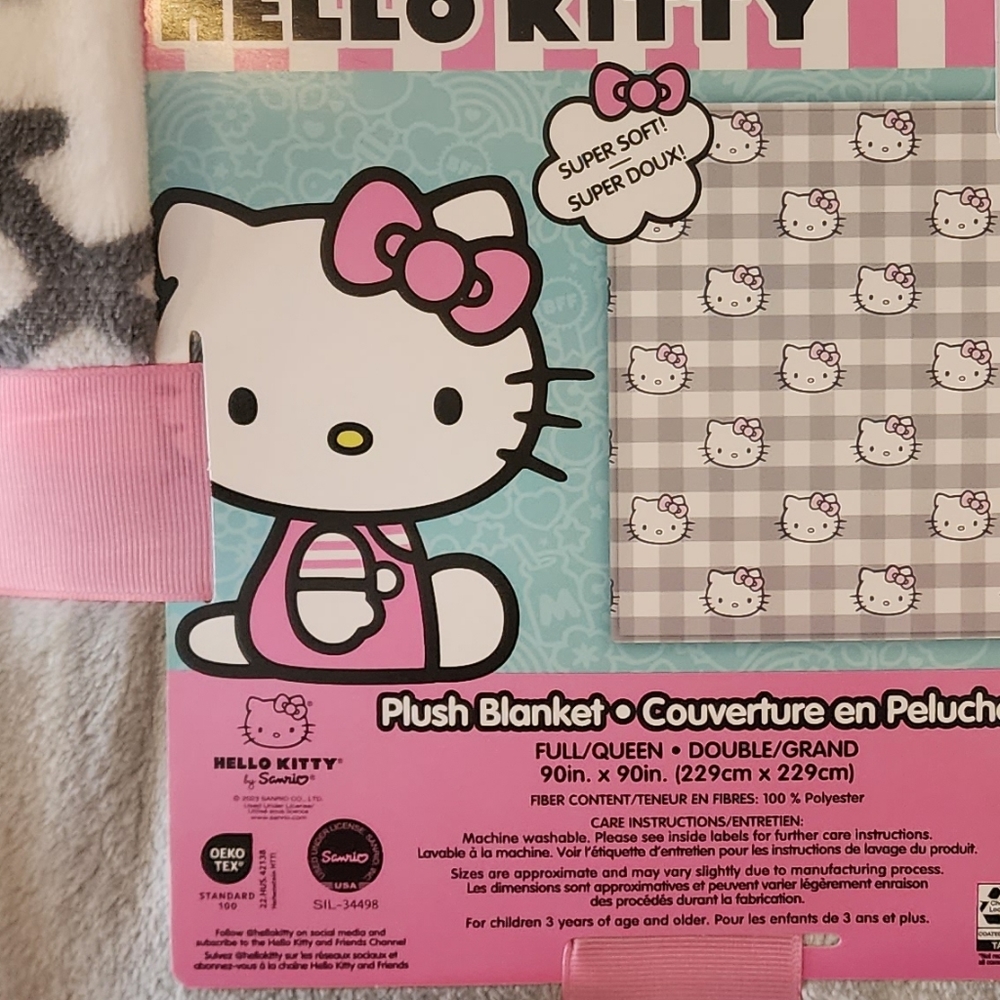 Queen hello kitty throw blanket